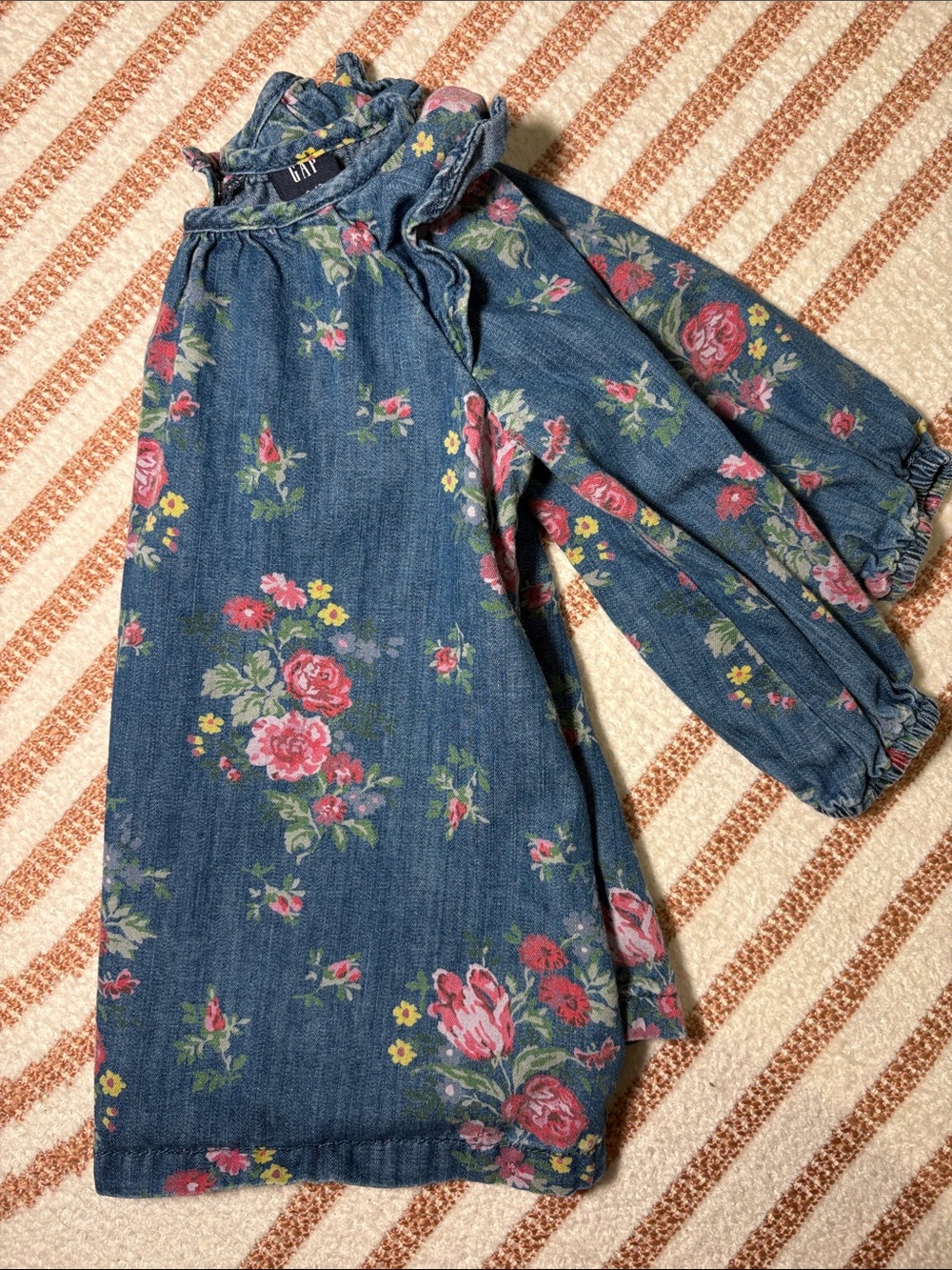 Baby Gap Floral Jean Dress 6-12